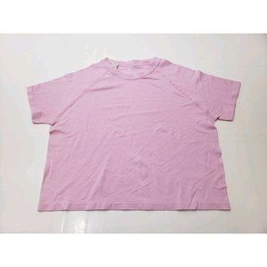 Core 10 by Reebok Womens Shirt Short Sleeve Cropped Round Neck Purple Size M